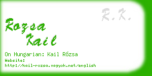 rozsa kail business card